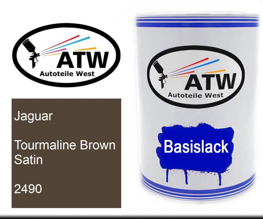 Jaguar, Tourmaline Brown Satin, 2490: 500ml Lackdose, von ATW Autoteile West.